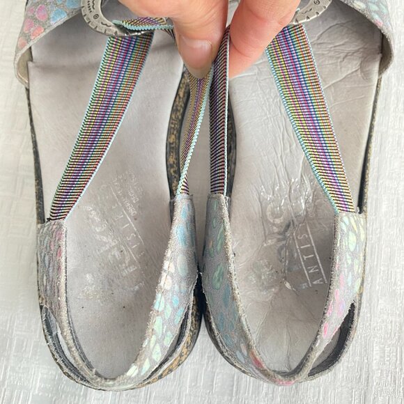 Rieker Anti Stress Multi Shimmer T Strap Sandals Sz 8 - Picture 8 of 12